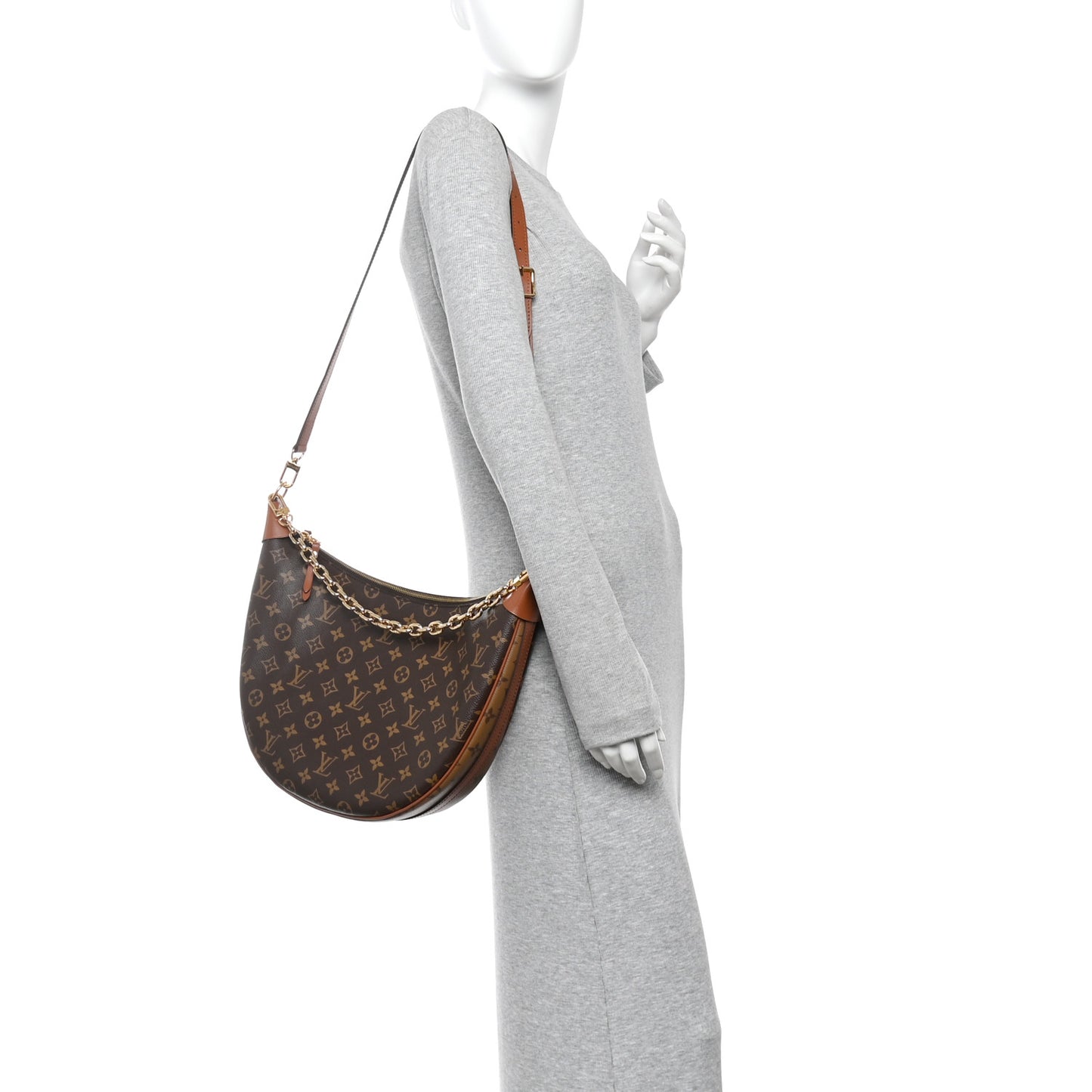 Reverse Monogram Loop Hobo