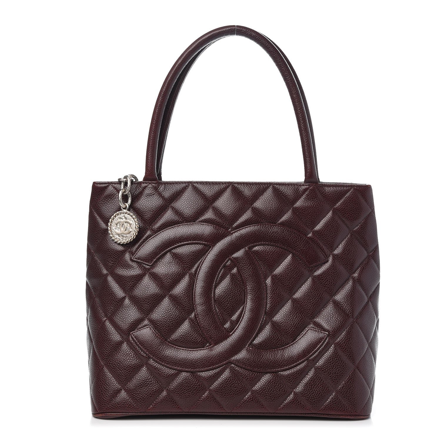 Chanel Caviar Quilted Medallion Tote Bordeaux 1 of 12