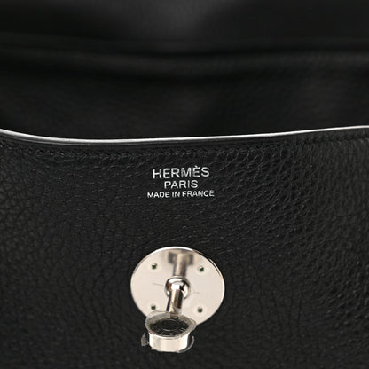 Hermes Taurillon Clemence Lindy 30 Black 6 of 11