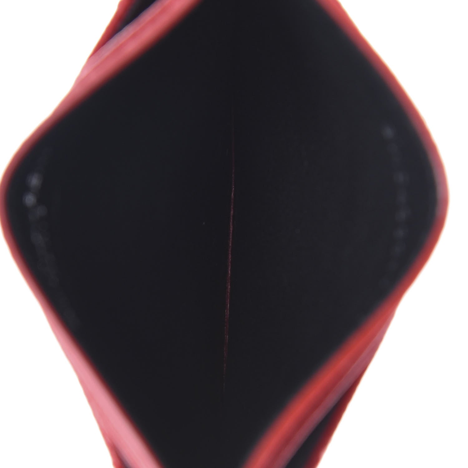 Saint Laurent Grain De Poudre Matelasse Chevron Monogram Credit Card Case Rouge Eros 5 of 6