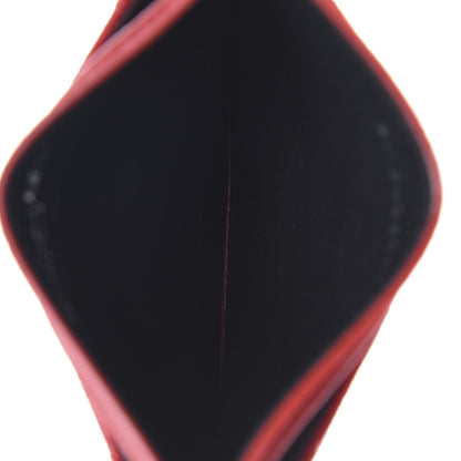 Saint Laurent Grain De Poudre Matelasse Chevron Monogram Credit Card Case Rouge Eros 5 of 6