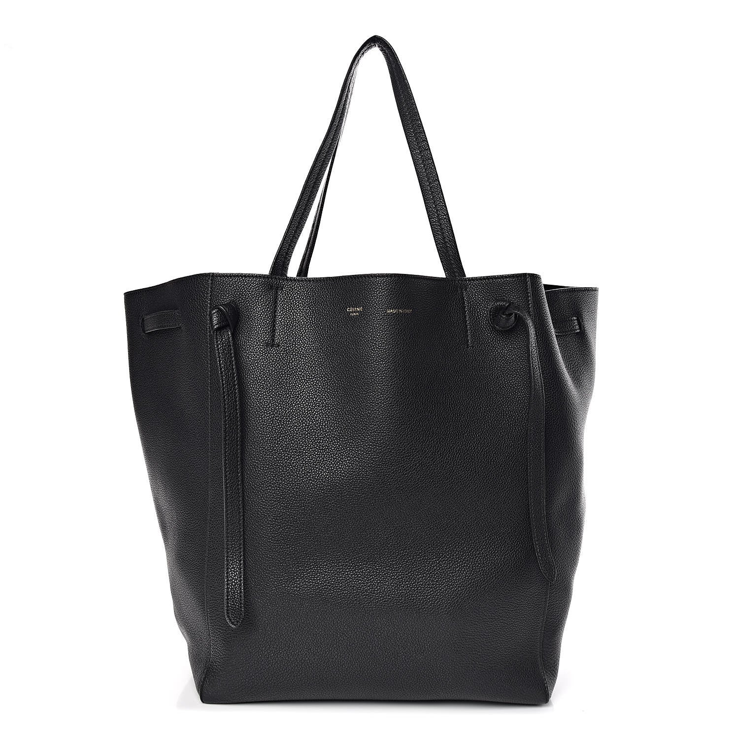 Celine Soft Grained Calfskin Medium Belt Cabas Phantom Black 1 of 11