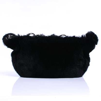 Chanel Rabbit Fur Hobo Black 3 of 6