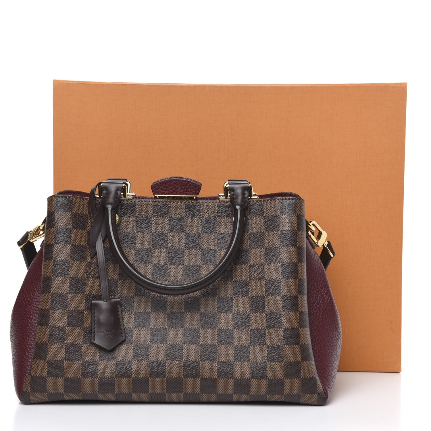 Louis Vuitton Damier Ebene Cuir Taurillon Brittany Bordeaux 10 of 10
