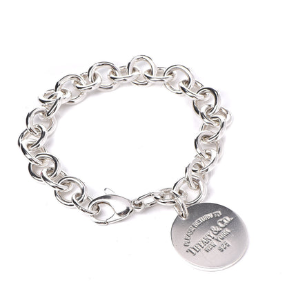 Tiffany Sterling Silver Return to Round Tag Charm Bracelet 1 of 3