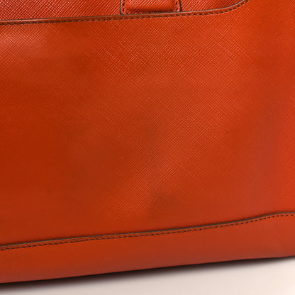 Salvatore Ferragamo Printed Calfskin Briana Tote Terracotta 15 of 16