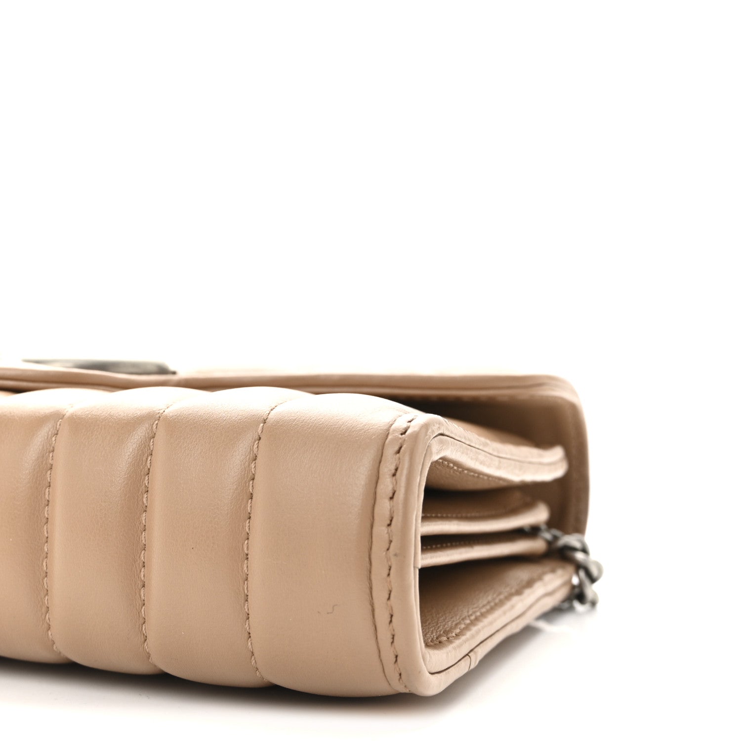 Gucci Calfskin Matelasse Aria GG Marmont Chain Wallet Camelia 10 of 10