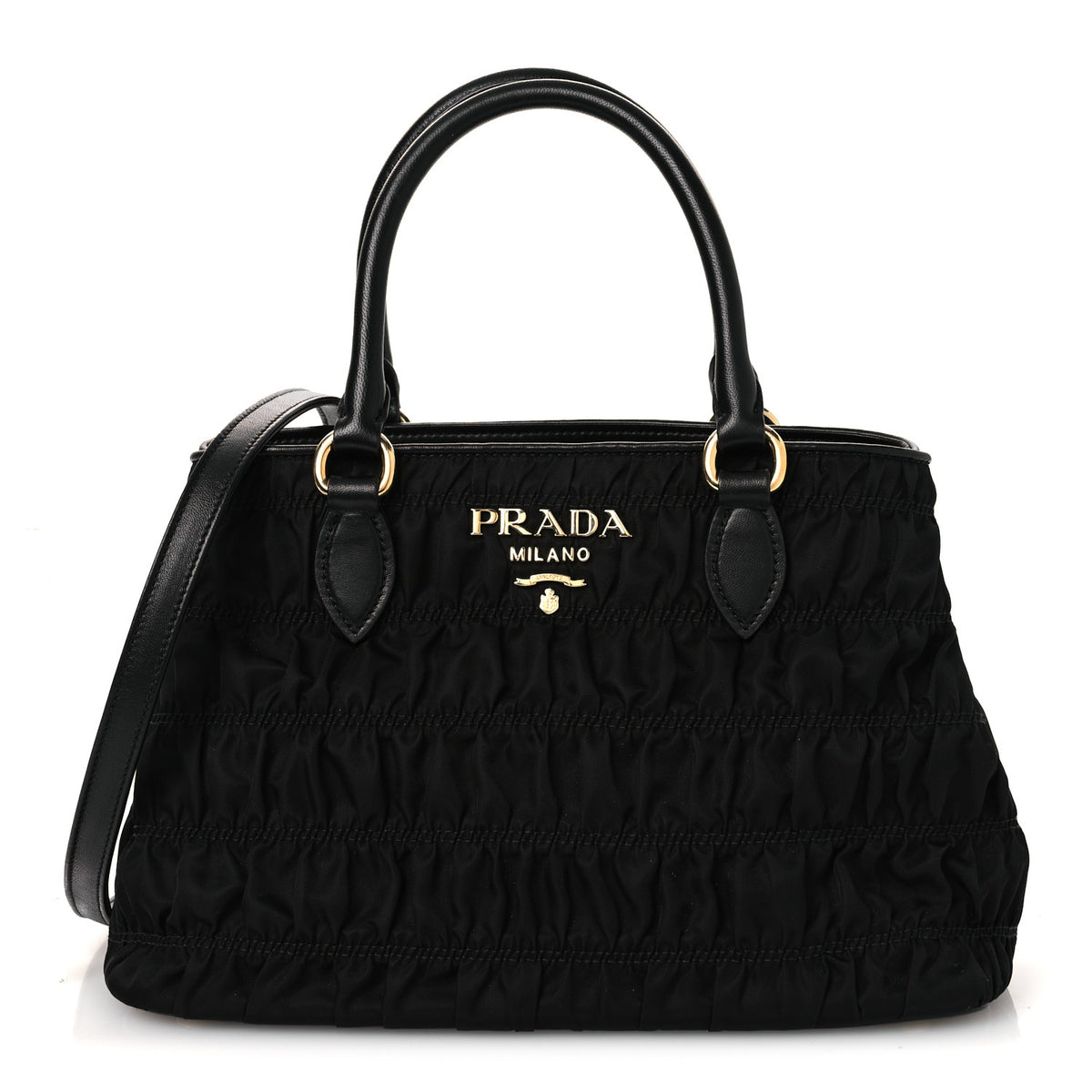 Prada Tessuto Nylon Gaufre Small Tote Black 1 of 11
