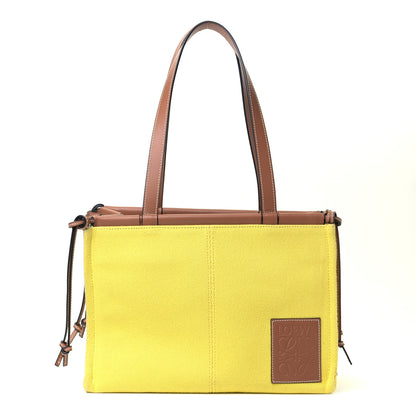 Loewe Canvas Calfskin Cushion Tote Yellow 1 of 5