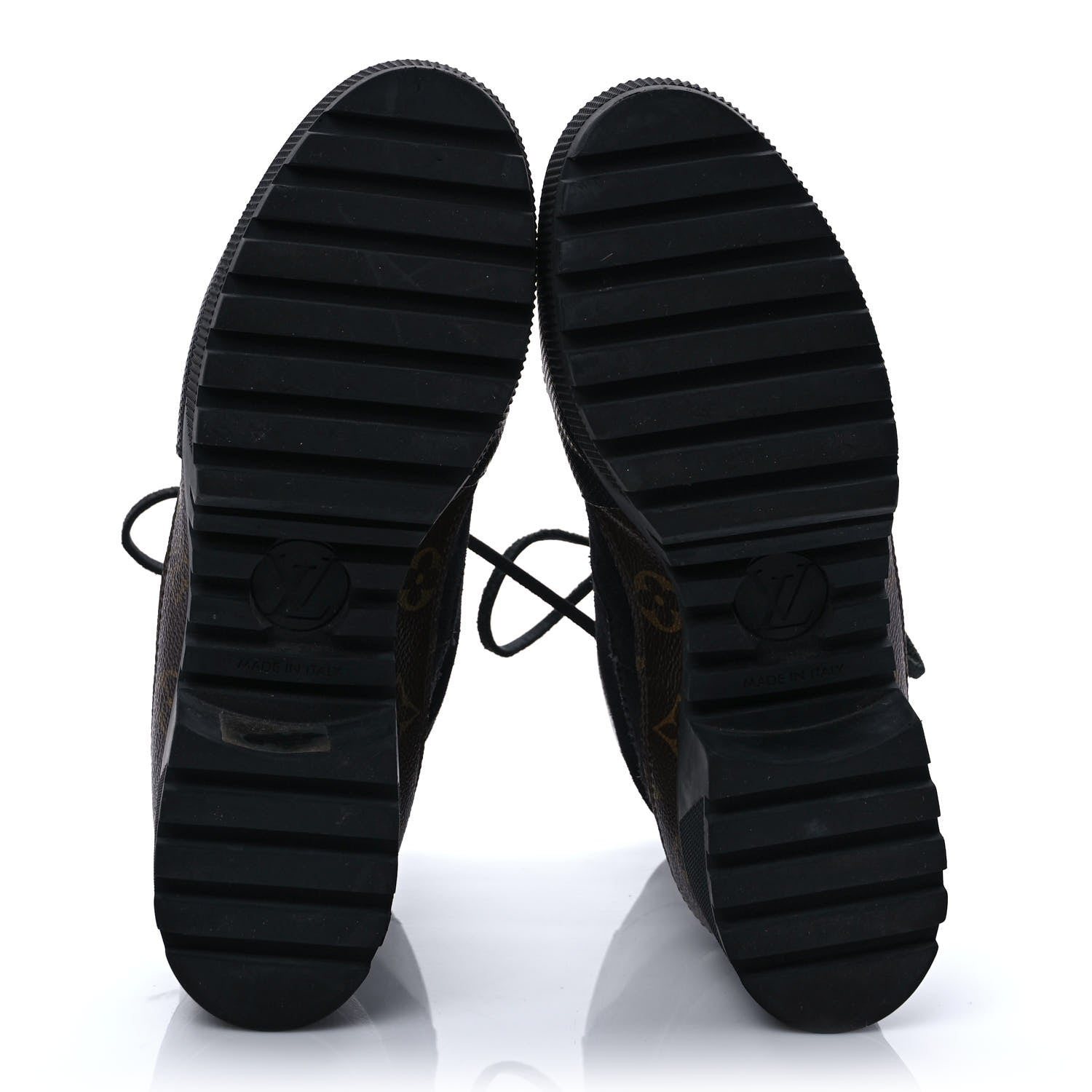 Louis Vuitton Suede Calfskin Monogram Laureate Platform Desert Boots 40 Black 5 of 10