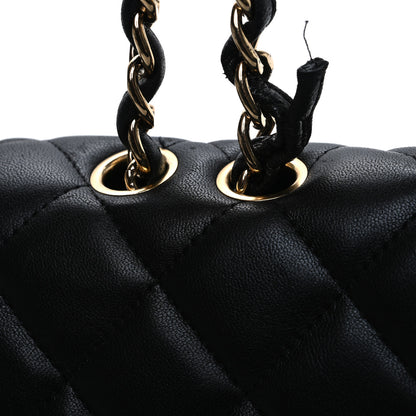 Chanel Lambskin Quilted Jumbo Single Flap Black 8 of 11
