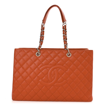 Chanel Caviar Quilted XL Grand Shopping Tote GST Orange 1 of 11
