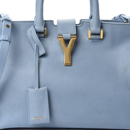 Saint Laurent Calfskin Small Classic Y Cabas Blue Glacier 11 of 11