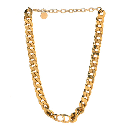 Christian Dior Metal CD Choker Necklace Gold 3 of 4