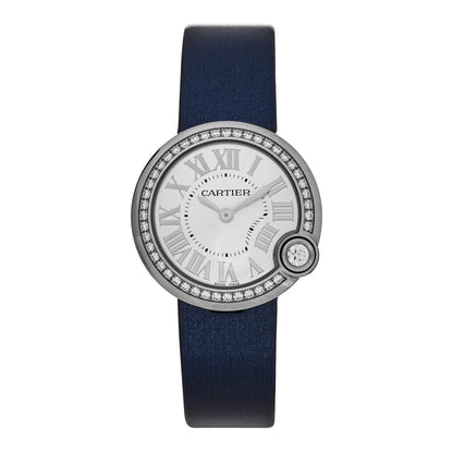 Cartier Stainless Steel Satin Diamond Bezel 30mm Ballon Blanc De Cartier Quartz Watch 1 of 5