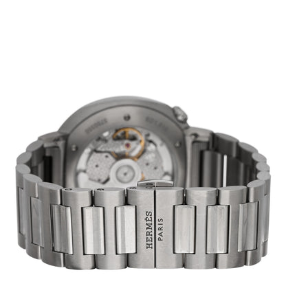 Hermes Stainless Steel 36mm Cut Automatic Watch 3 of 6
