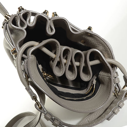 Alexander Wang Pebbled Lambskin Diego Bucket Bag Oyster 5 of 6