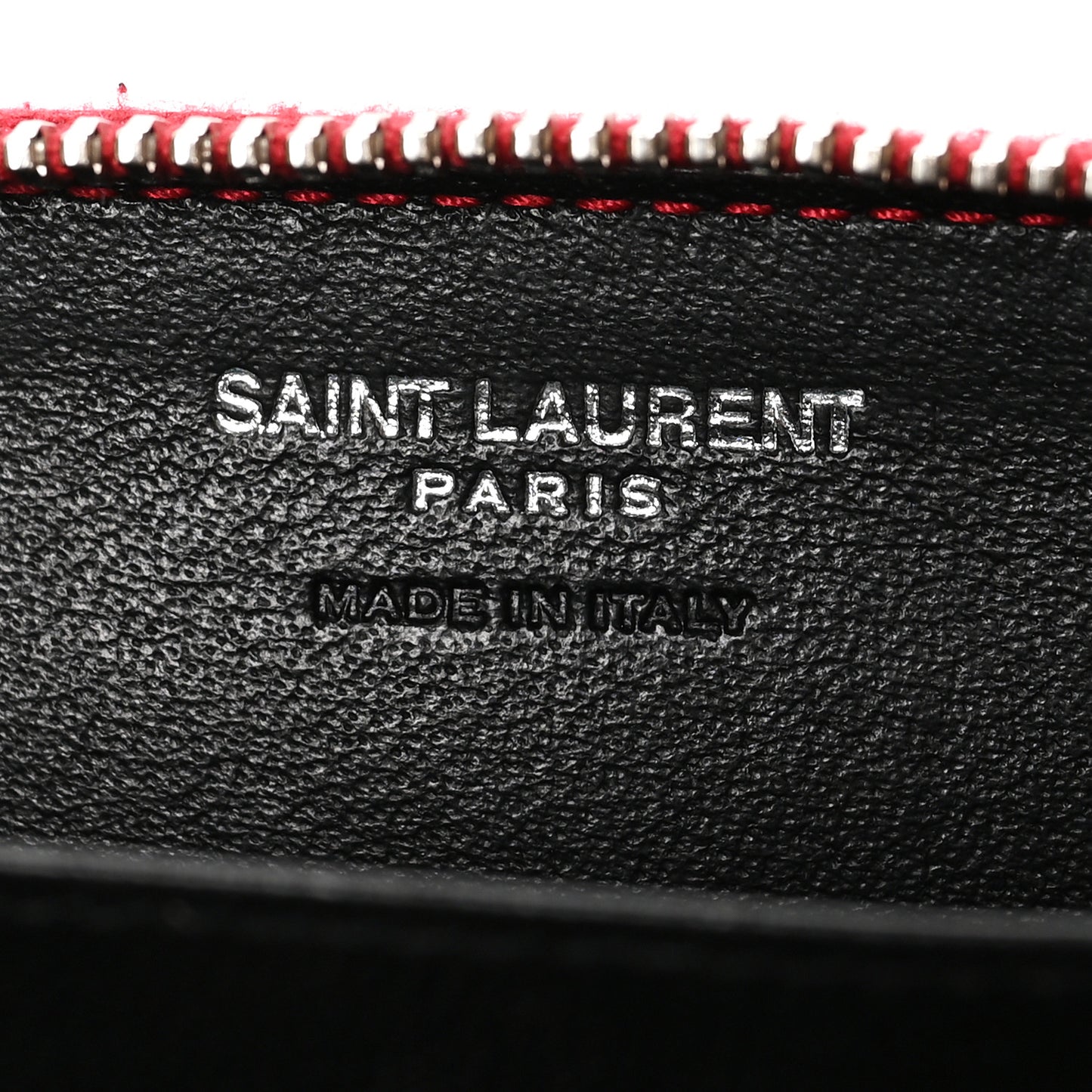 Calfskin Compact Zip Around Wallet Red