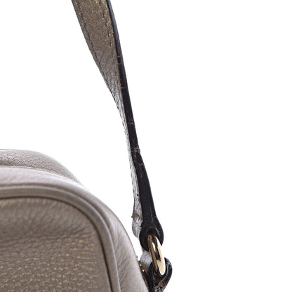 Gucci Metallic Pebbled Calfskin Small Soho Disco Bag Golden Beige 10 of 12