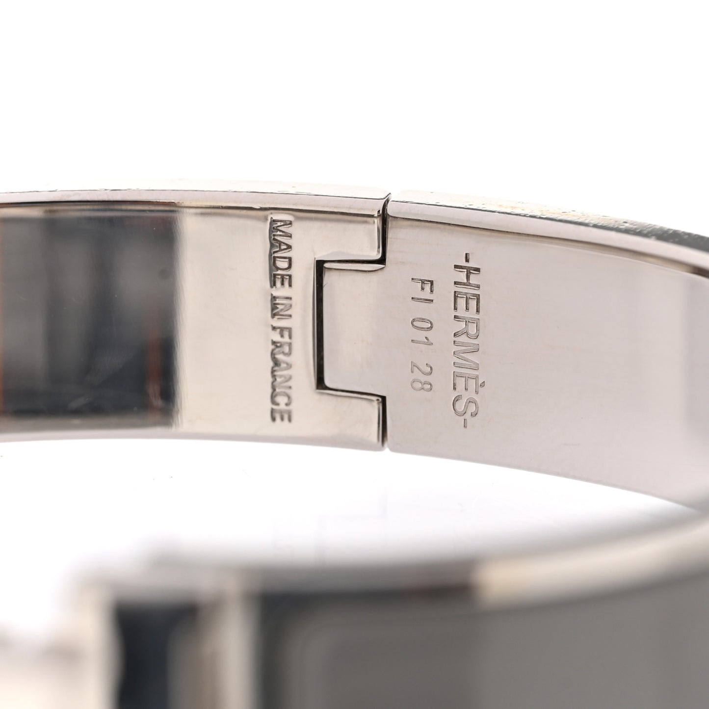 Enamel Narrow Clic Clac H Bracelet PM Gris Macadam