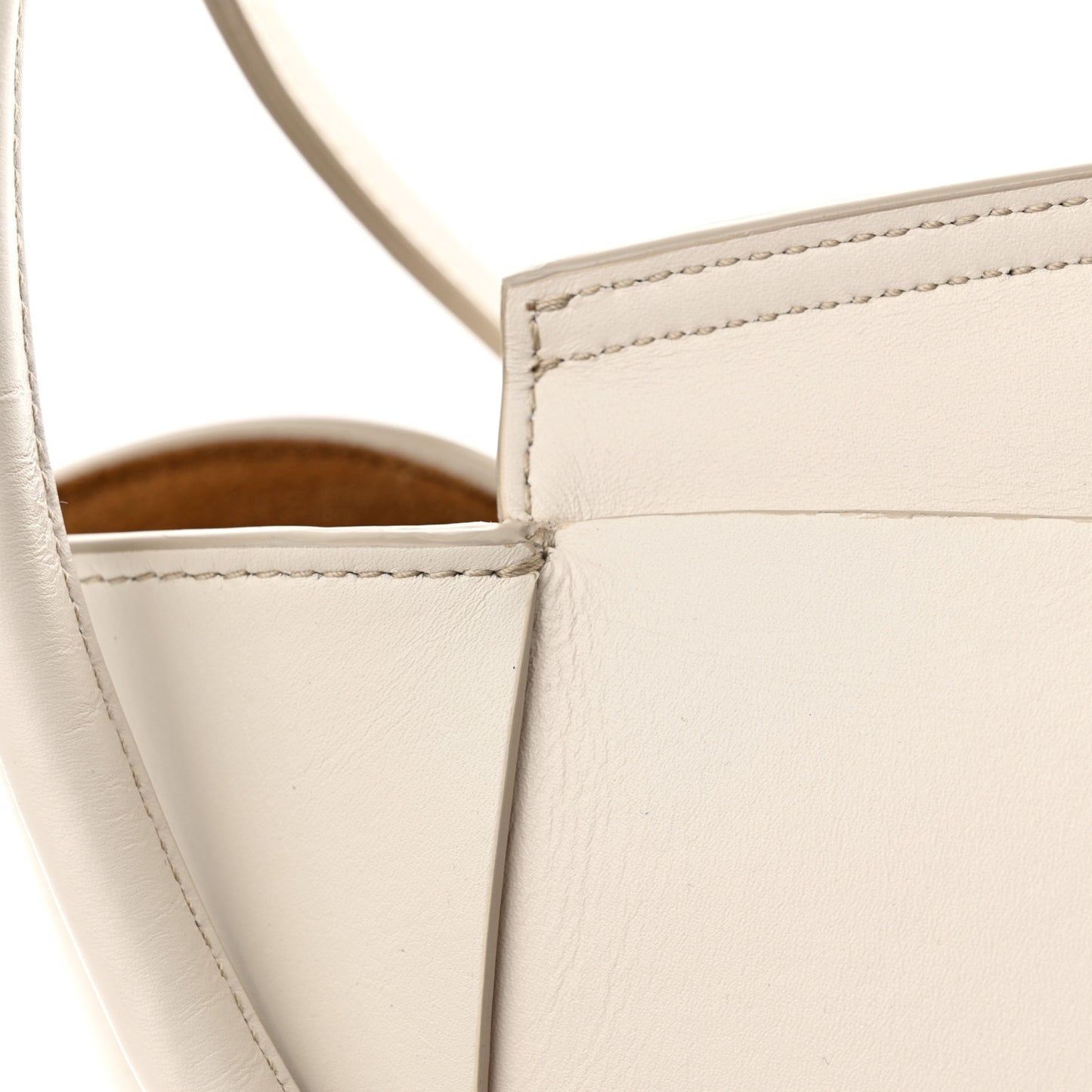 Calfskin Maxi Intrecciato Medium Arco White