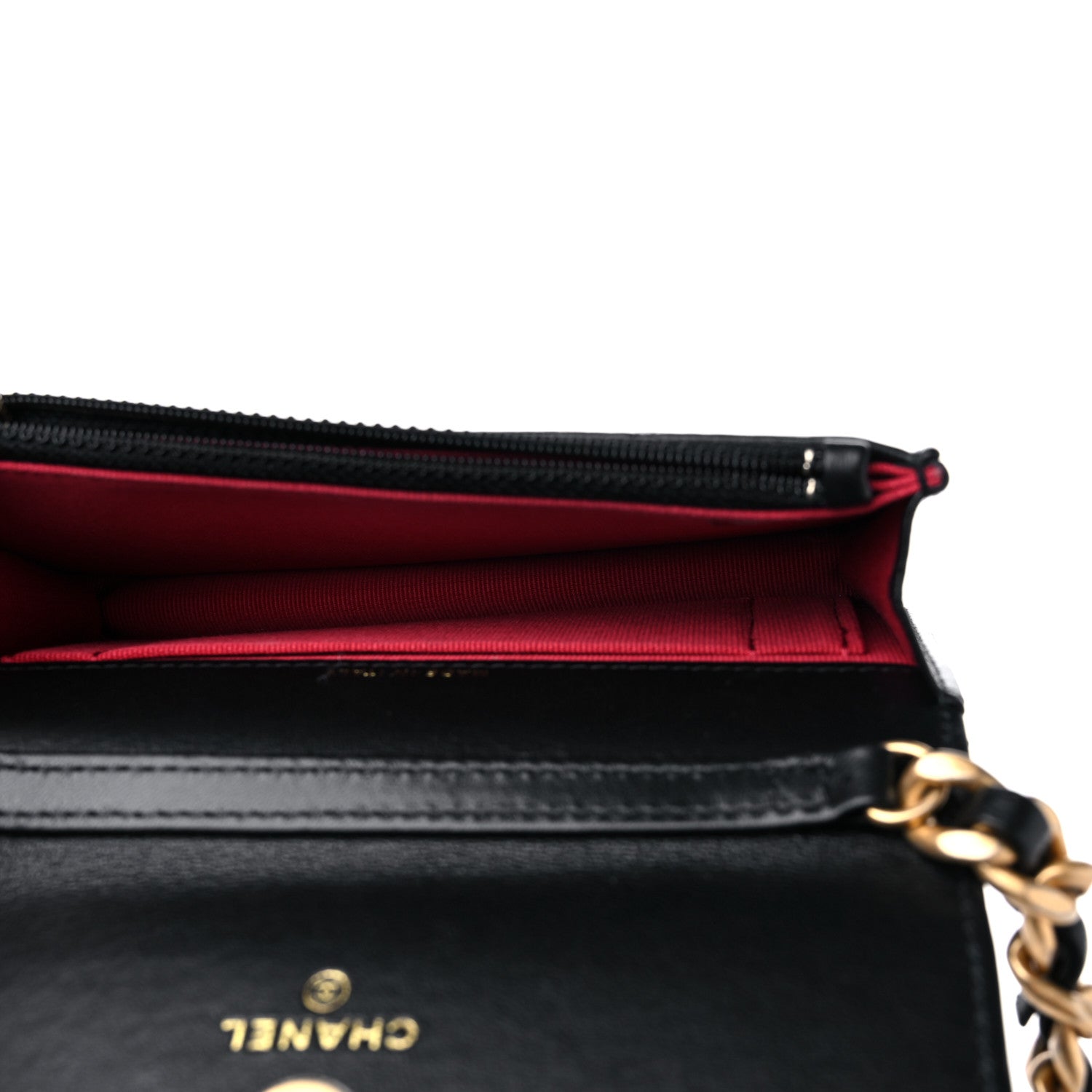 Chanel Lambskin Quilted Chanel 19 Clutch With Chain Black 5 of 10