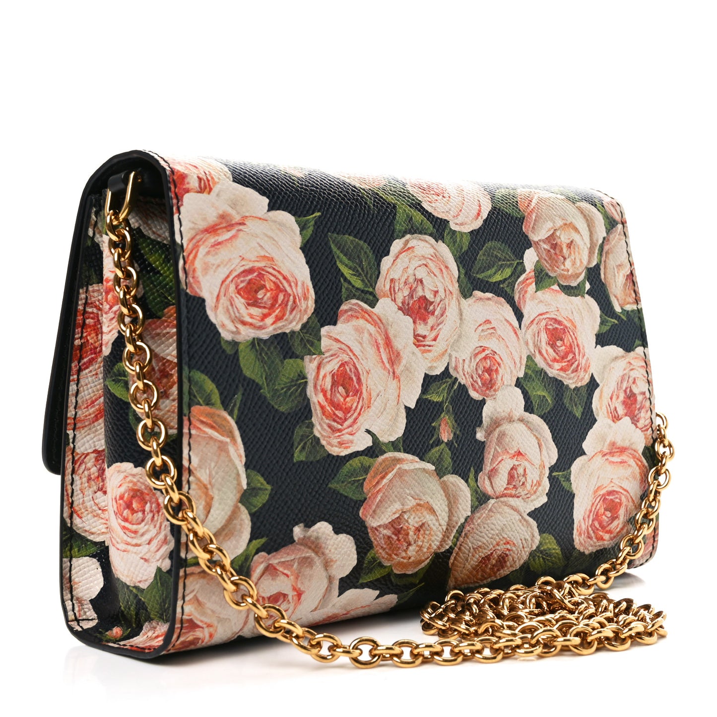 Dauphine Floral Print Micro Welcome Crossbody Bag Black Multicolor