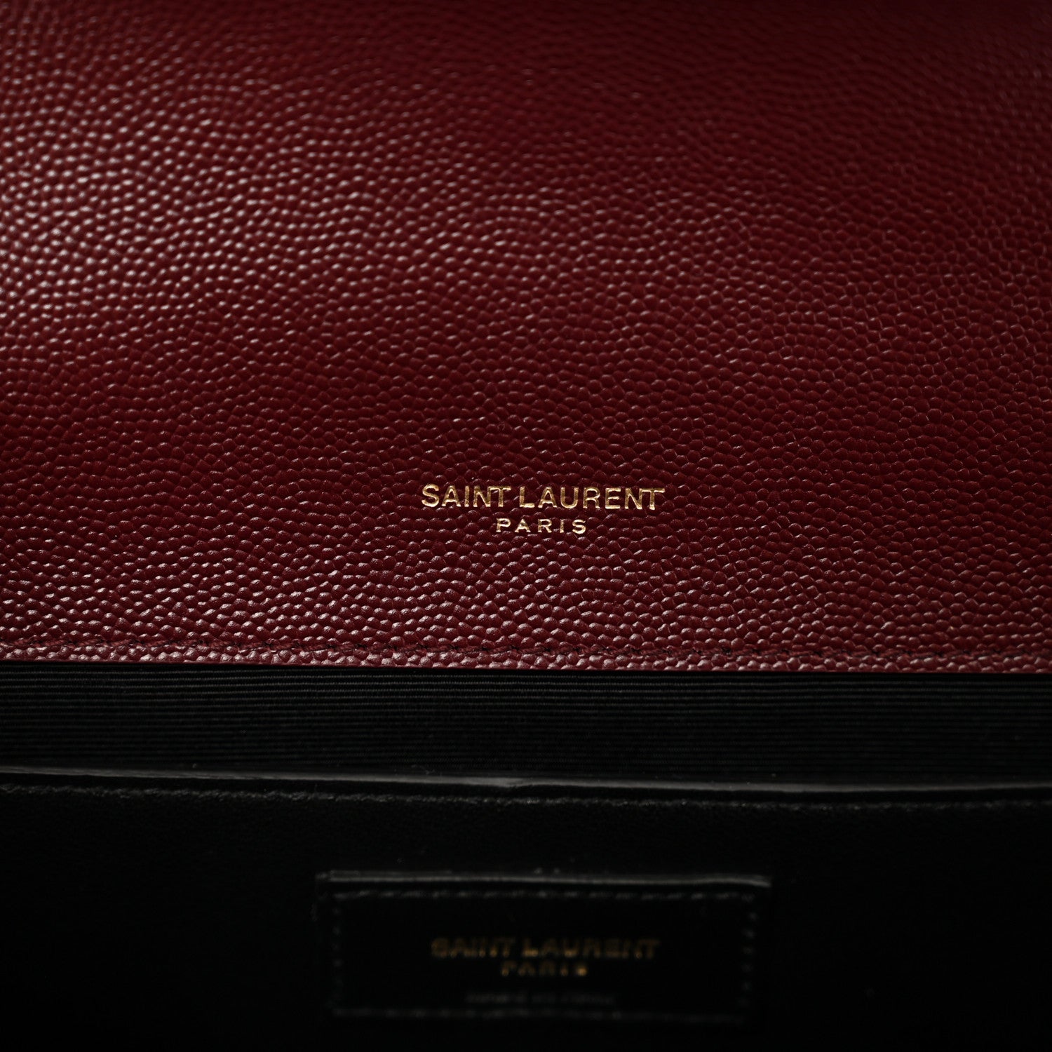 Saint Laurent Grain De Poudre Textured Mixed Matelasse Medium Triquilt Monogram Satchel Rouge Legion 6 of 10
