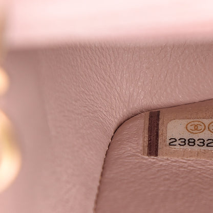Chanel Calfskin Chevron Quilted Mini Rectangular Flap Light Pink 7 of 13