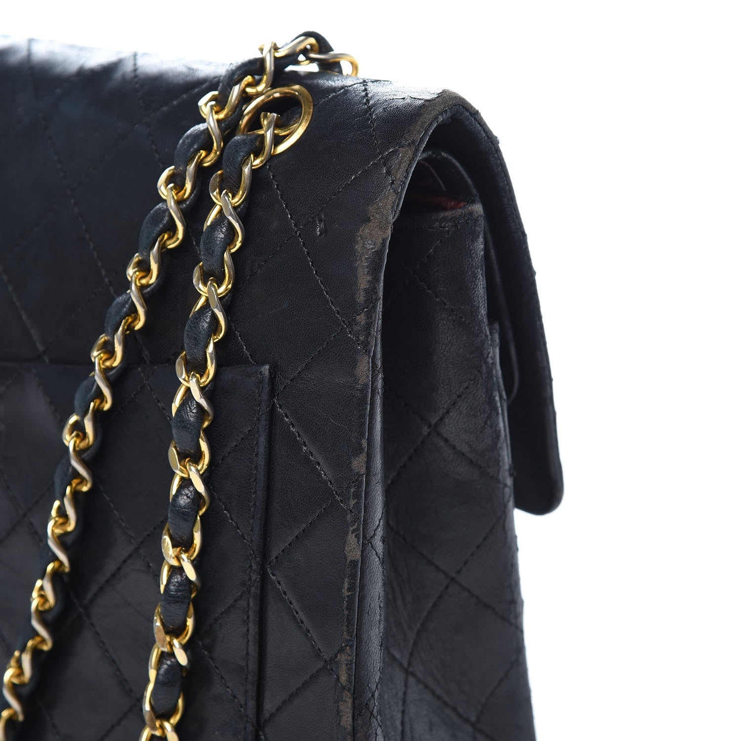Chanel Lambskin Quilted Medium Double Flap Black 16 of 19