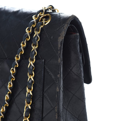 Chanel Lambskin Quilted Medium Double Flap Black 16 of 19