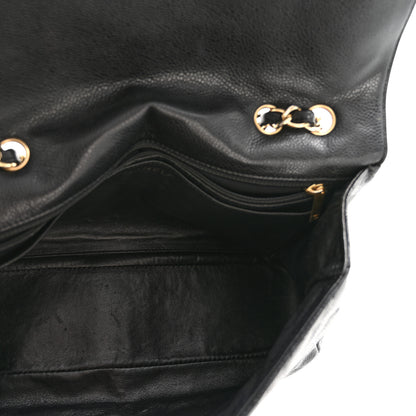 Chanel Caviar Quilted Jumbo Single Flap Black 5 of 13