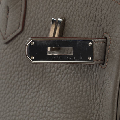 Hermes Taurillon Clemence Birkin 35 Etain 4 of 21