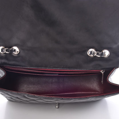 Chanel Lambskin Quilted Jumbo Single Flap Black 6 of 10