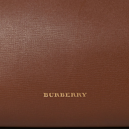 Burberry Grainy Calfskin House Check Medium Banner Tote Tan 7 of 11