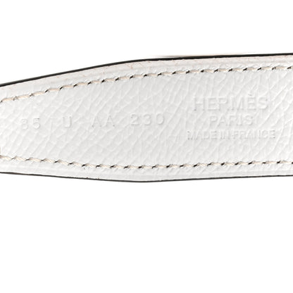 Hermes Epsom 32mm Guilloche H Belt 85 34 Etoupe White 5 of 5