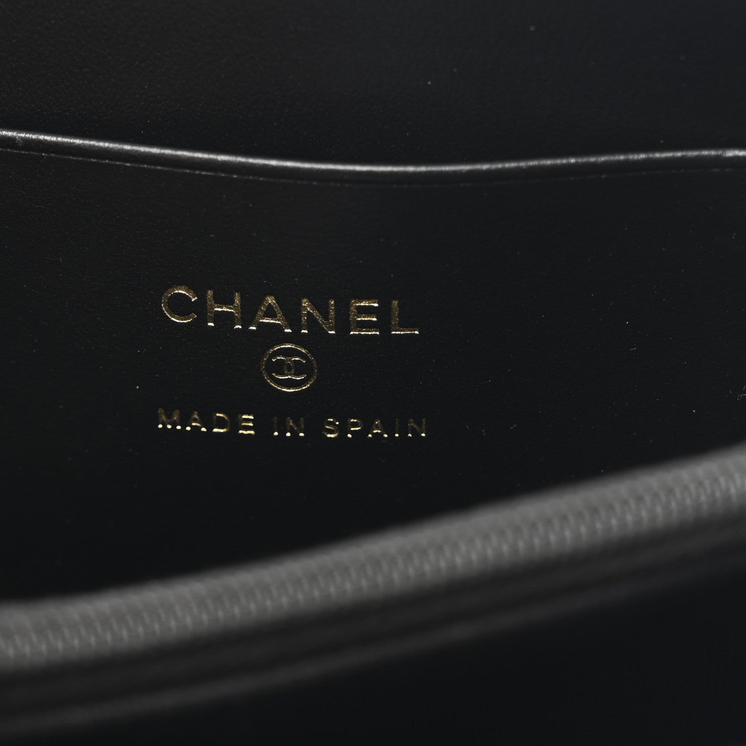 Chanel Caviar Quilted Crystal Zip Around Coin Purse Wallet Black 7 of 9