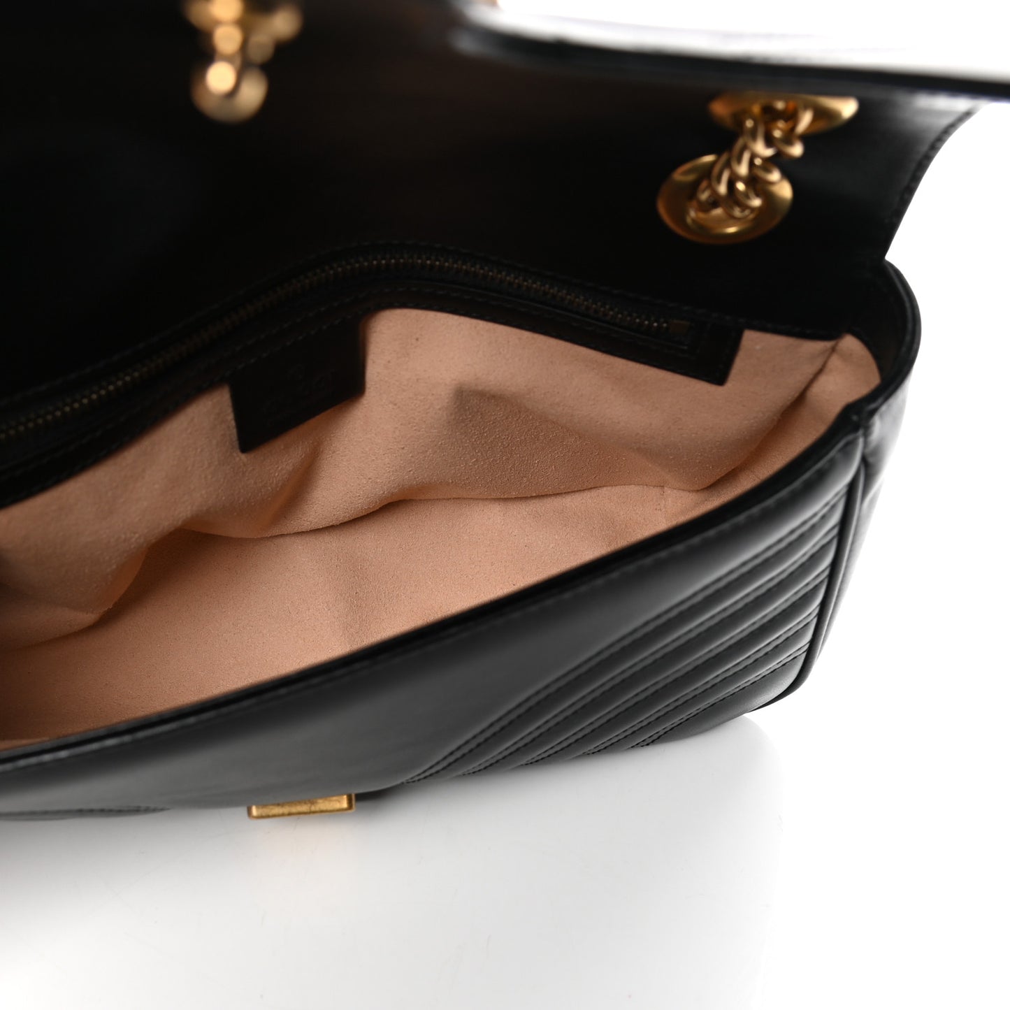 Calfskin Matelasse Small GG Marmont Shoulder Bag Black