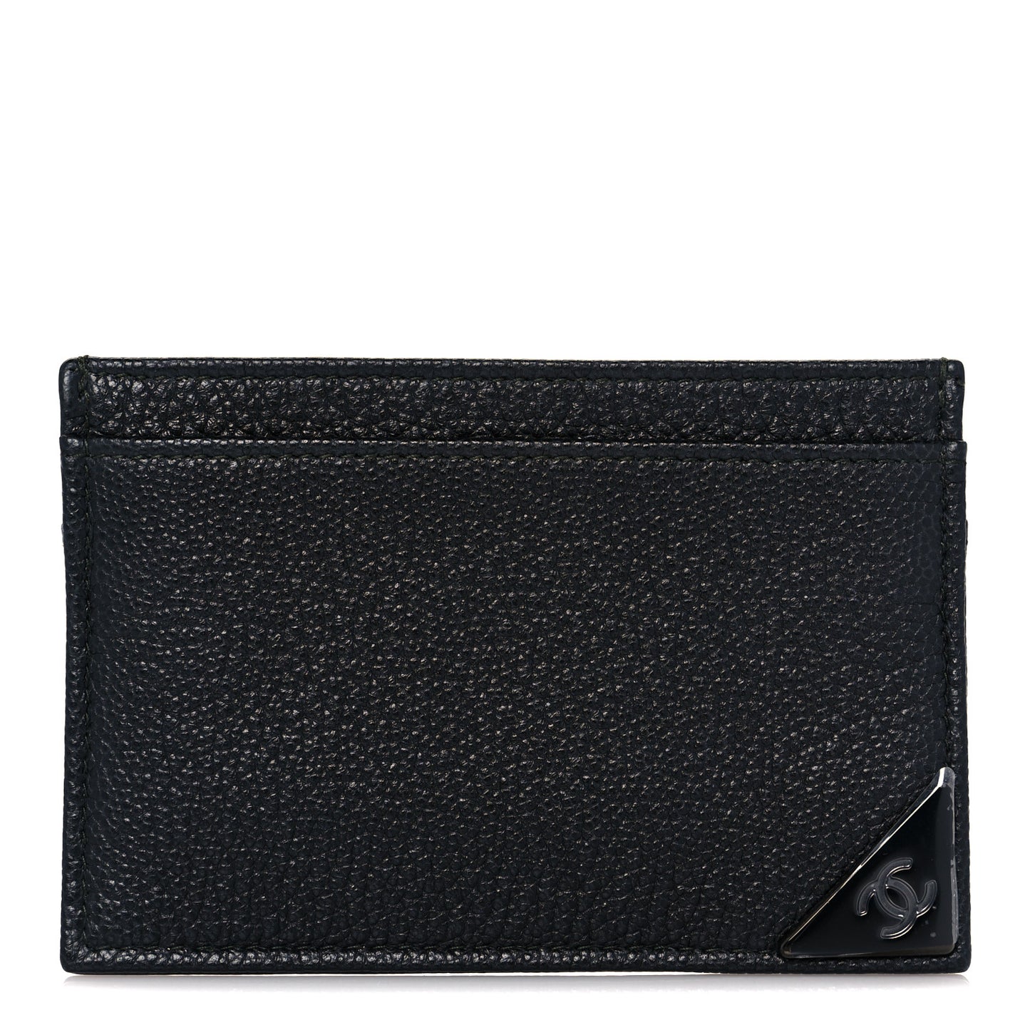 Goatskin CC Corner Card Holder Black
