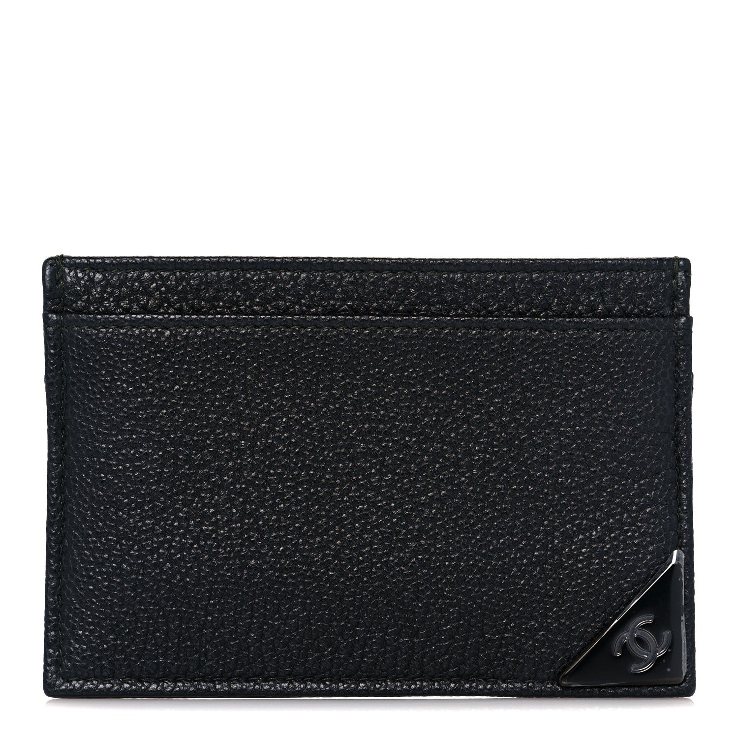 Chanel Goatskin CC Corner Card Holder Black 1 of 11