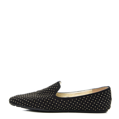 Jimmy Choo Suede Studded Wheel Weekend Slipper 39 Black 1 of 11