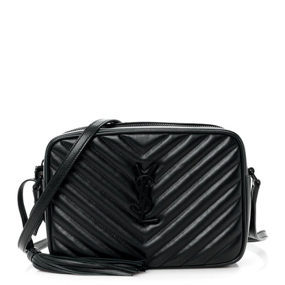 Saint Laurent Calfskin Matelasse Monogram Lou Camera Bag Black 1 of 11