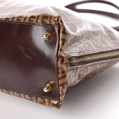 Fendi Vinyl Zucchino Shoulder Bag Tobacco 10 of 13