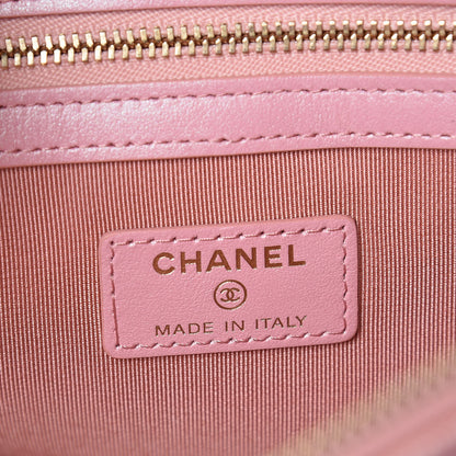 Chanel Iridescent Caviar Quilted Medium Cosmetic Case Rose Pink 6 of 8