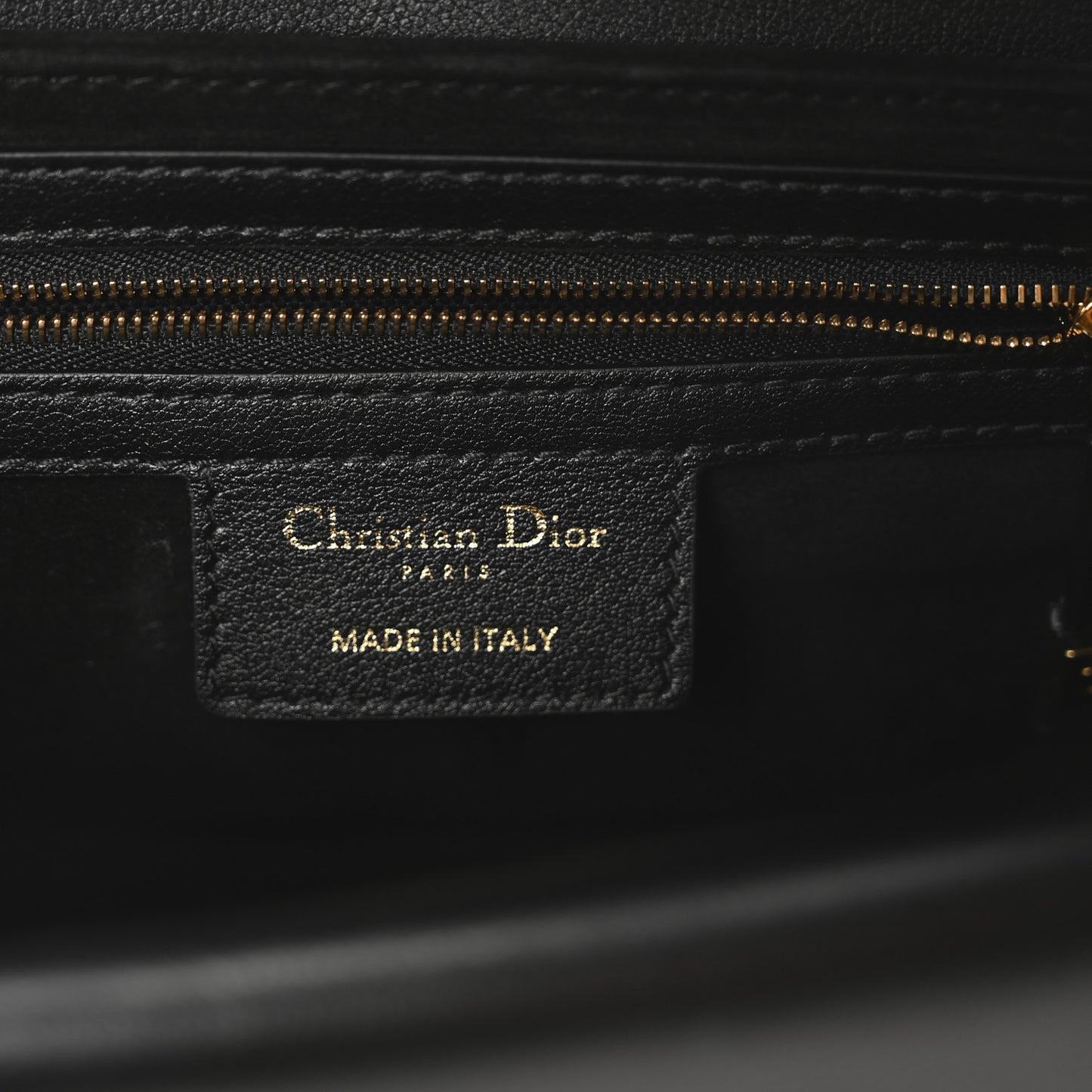 Calfskin Cannage Small Dior Jolie Top Handle Black