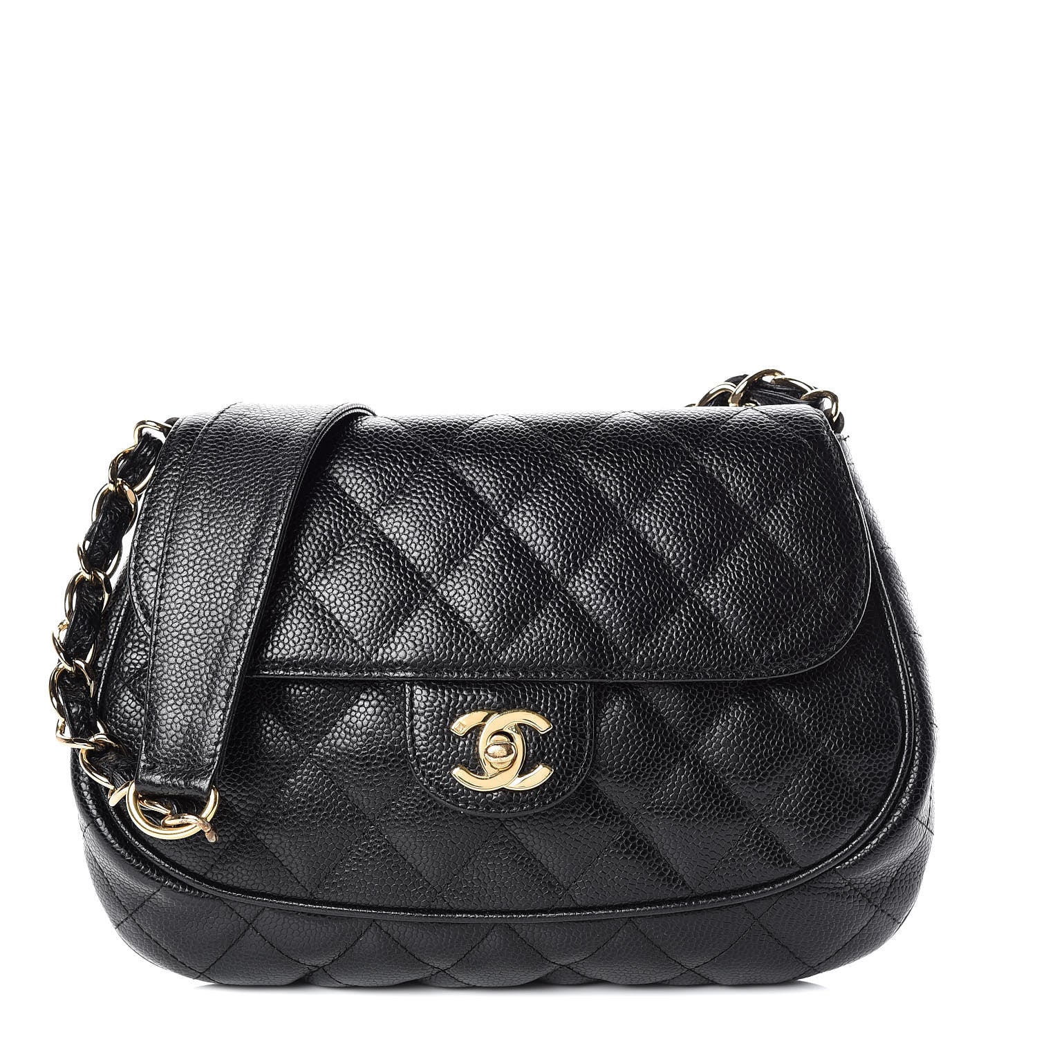 Chanel Caviar Quilted Flap Shoulder Bag Black 1 of 14
