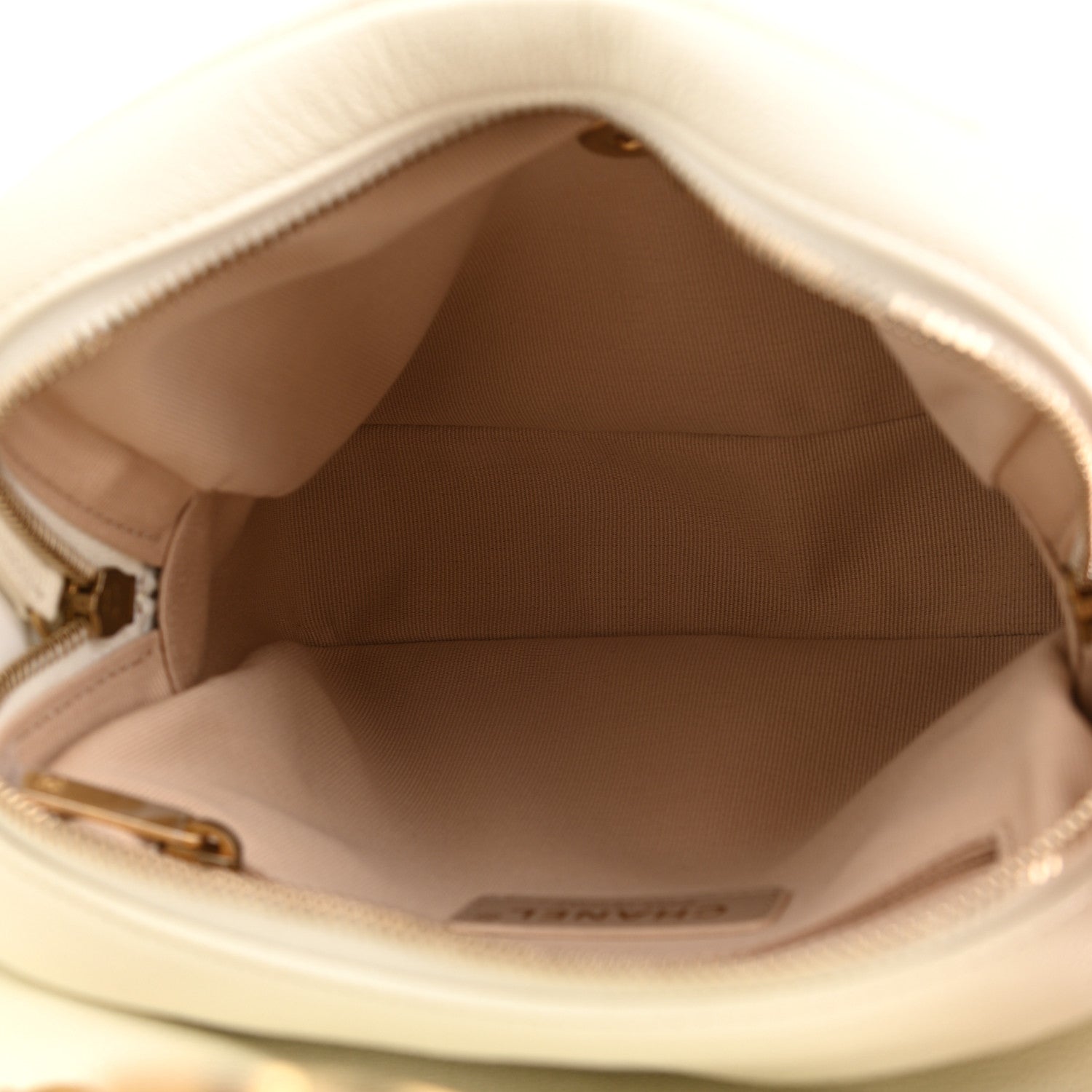 Chanel Shiny Caviar Quilted Chain Melody Backpack White 5 of 11