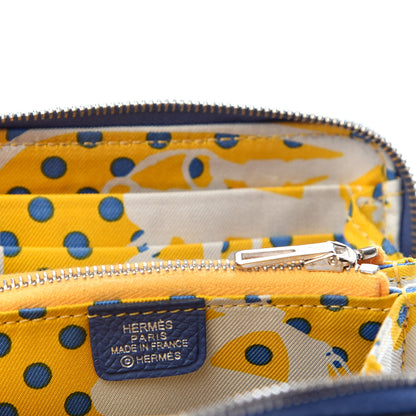 Hermes Epsom Silk'In Compact Wallet Bleu Brighton 6 of 6