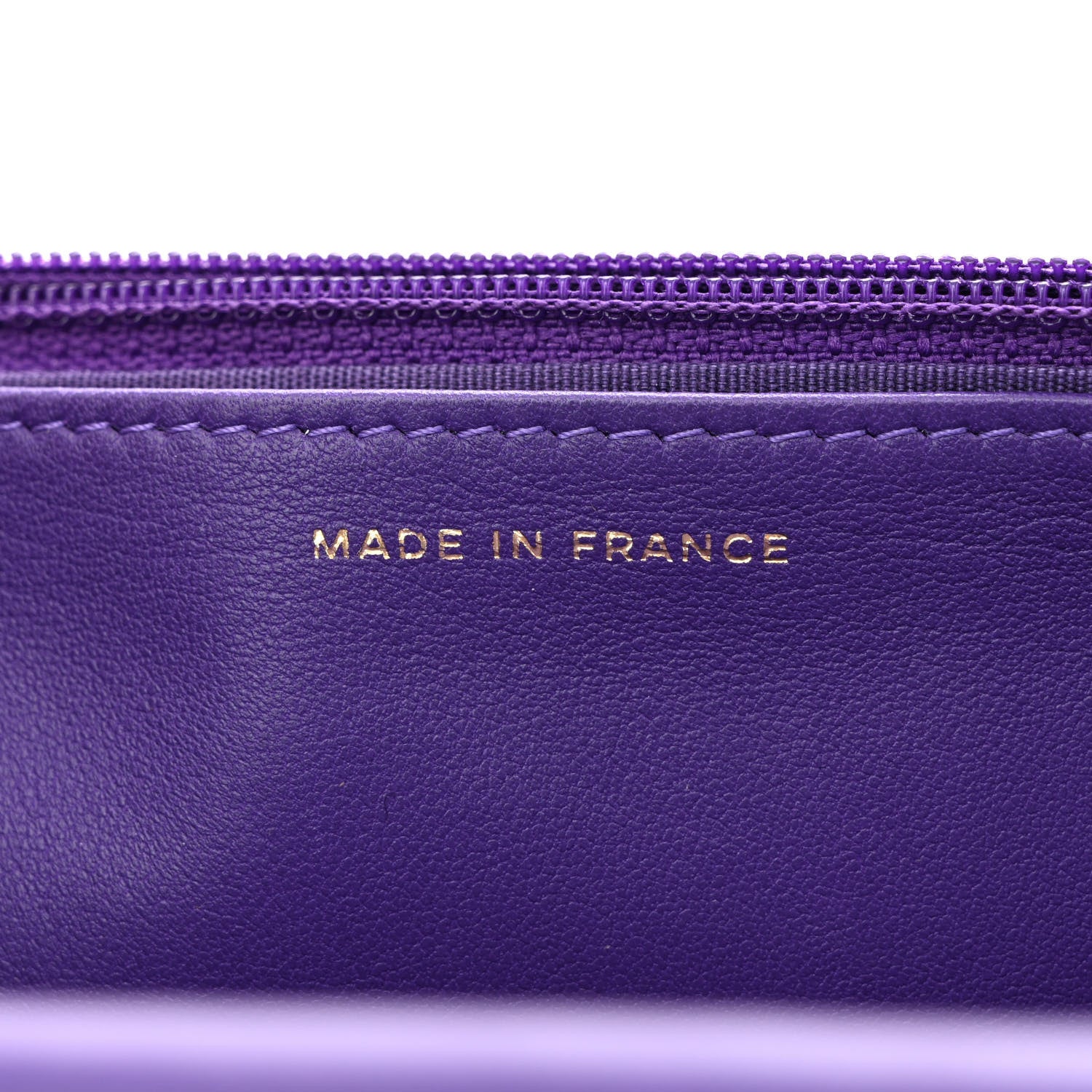 Chanel Lambskin Quilted Boy Wallet On Chain WOC Purple 7 of 13
