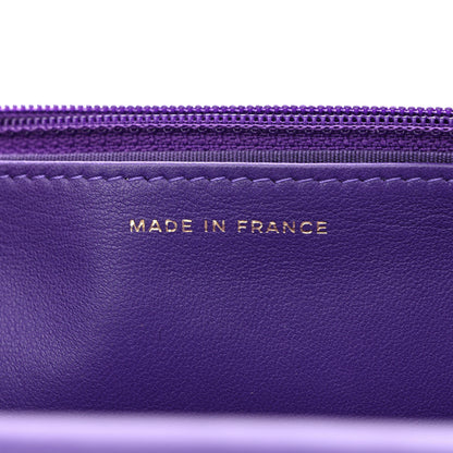 Chanel Lambskin Quilted Boy Wallet On Chain WOC Purple 7 of 13